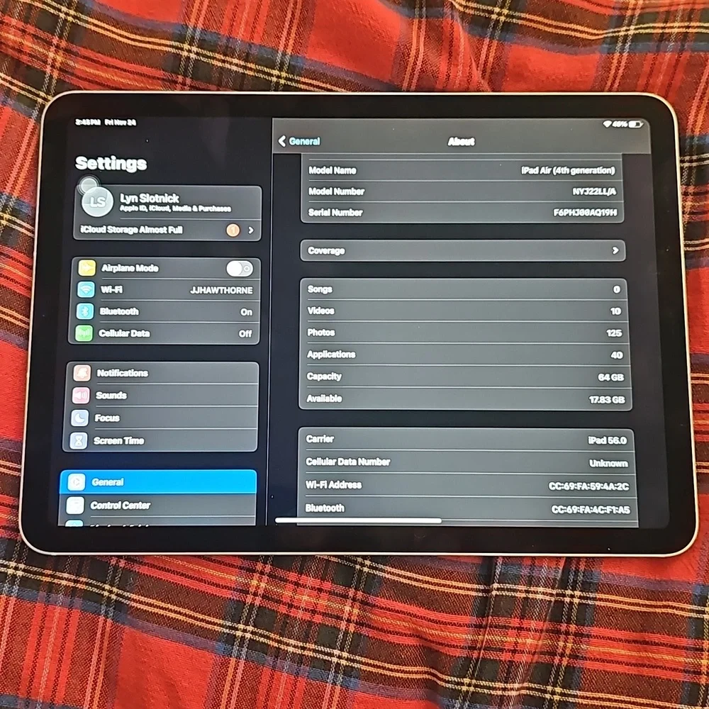 Apple ipad air air fourth generation